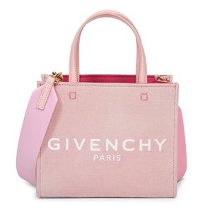 Givenchy Mini G Logo Tote Shopping Bag in Pink Authentic - NWT